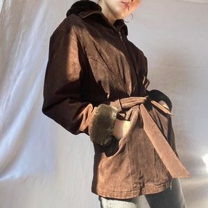 Sold - Brown suede Wilson’s Leather coat